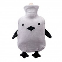 Cute Bird Hot Water Bottle with Soft Plush Cover 1 Liter for Hot and Cold Therapy Pain Relief, Gray