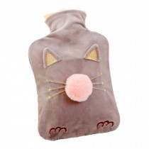 Hot Water Bottle with Cover for Hot and Cold Therapy Pain Relief 1 Liter Lovely Plush Water Bag