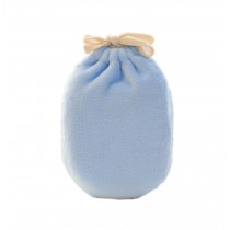 Hot Water Bottle with Cozy Flannel Drawstring Cover for Hot and Cold Therapy Pain Relief, Blue