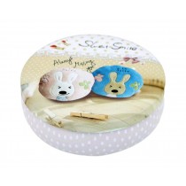 Round Cute Pill Boxes Candy Metal Case Storage Box, Rabbit