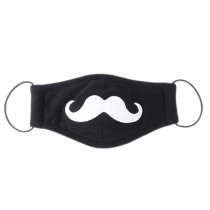 Fashionable Embroidery White Mustach Sunscreen Cotton Sanitary Mask