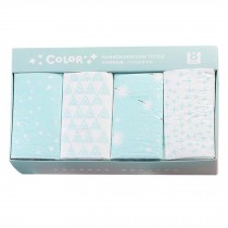 8 Bags Cute Pattern Print Facial Tissue Pocket Tissue for Wedding Party Favors, Blue Star Dandelion