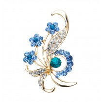 Fashion Crystal & Diamond Party Brooch Pin Clothes Accessories BLUE