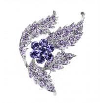 Women Gifts Elegant Lavender Flower Brooch Pin Clothing Accessories