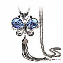 Women Costume Clothing Butterfly Style Accessories Long Necklace