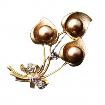 Vintage Breast Pin Brooch Alloys Flower Brooch Pins Rhinestone Jewelry Brooches