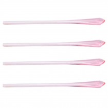 4 Pairs Acetate Glasses Temple End Tips Eyewear Replacement Tips for Thin Metal Eyeglass Temple Arm, Transparent Pink