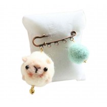 Cute Cartoon Animal Wool Felt Brooch Pin Clothing Accessories, Sheep