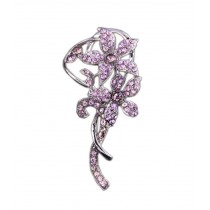 2 Pieces Of Beautiful Brooch Diamond Purple Flower Brooch Clothes Accessories