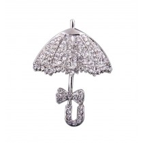 2 Pieces Of Creative Brooch Diamond Umbrella Brooch Clothes Accessories