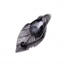 2 Pieces Of Vintage Brooch Black Crystal Feather Brooch Clothes Accessories