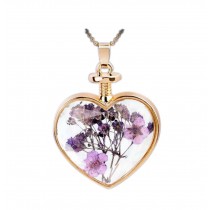 2 Pieces Of Creative Purple Flower Specimens Pendant For Wishing Bottle Necklace