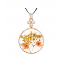 2 Pieces Of Nice Orange Flower Specimens Pendant For Wishing Bottle Necklace