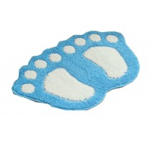 Creative Cute Huge Feet Absorbent Non-Slip Special Mats (40 By 60cm) BLUE