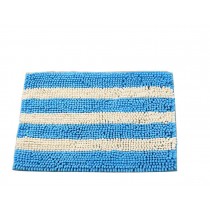 Creative Living Room Bathroom Absorbent Non-Slip Striped Mats (40 By 60cm) BLUE
