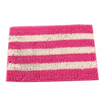 Creative Living Room Bathroom Absorbent Non-Slip Striped Mats (40 By 60cm) PINK