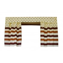 Bed Curtain Dormitory Shading Cloth Dormitory Decoration BROWN Stripes