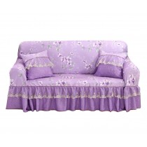 Double-sided Lace Loveseat Sofa Protector Slipcover,PURPLE, 210x260cm/82x102inch