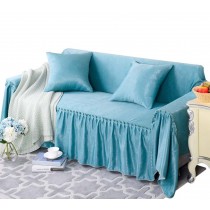 Two-sided Loveseat Slipcover Sofa Protector Cover BLUE, 200x260cm/78.7x102inch