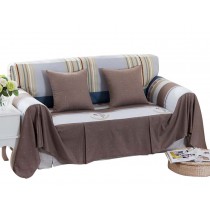 Three-seat COFFEE Simple Furniture Protector Slipcover (200*300cm)