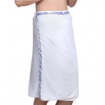 Men's Bath Towel Soft and Absorbent Towel Shower Wrap Towel, White