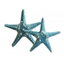 2 Counts Starfish Figurines Ocean Style Wall Hangings Cyan