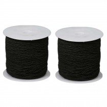 2 Pcs 0.3mm Sewing Machine Thread Elastic Thread Sewing Thread, Black
