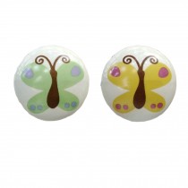 PANDA SUPERSTORE Set of 2 38mm Colorful Butterfly Ceramic Cabinet Knob Drawer Knob (2 Colors)