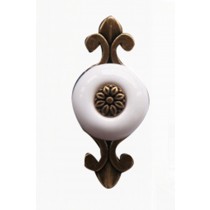 PANDA SUPERSTORE Continental Ceramic Cabinet Knob Drawer Pull Handle White??Set of 2