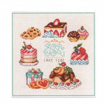 PANDA SUPERSTORE [Desserts] DIY Cross-Stitch 11 CT Embroidery Kits Kitchen Decorations(11*11'')
