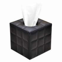 Creative Cute Leather Checks Paper Toilet Paper and Tissue Paper Holder Black