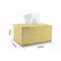 [Golden Classic] Leather Rectangle Random Carton Tissue Paper Holder Tissue Box