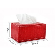 [Crimson Joy] Leather Rectangle Random Carton Tissue Paper Holder Tissue Box