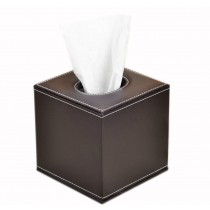 Simple Design Leather Toilet Paper Tissue Paper Holder Coffee (5.1*5.1*5.1 Inch)