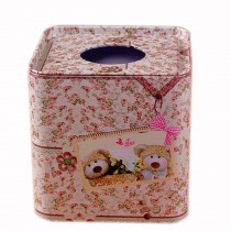 [Cute Bears] Iron Box Roll Paper Tin Box Toilet and Tissue Paper Holder(39)