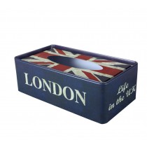 [LONDON LIFE] Iron Box Rectangle Random Carton Tin Box Tissue Paper Holder