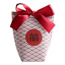 20pcs Chinese Style Wedding Candy Favor Box Creative Birthday Party Gift Box,Red