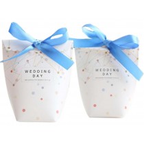 20pcs Chinese Style Wedding Candy Box Creative Birthday Party Gift Box, White