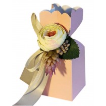 20pcs European Style Wedding Candy Box Flower Birthday Party Gift Box, Pink