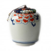 Creative Blue And White Porcelain Ceramic Tea Caddy Tea Container[B]
