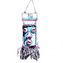 Featured Monster Facial Makeup Wind Chime Vintage Bar Wall Decor BLUE