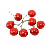 Set of 30 Beautiful Manmade Fruit Coffee Table Decoration Cherry 1.9'' Red