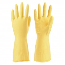 3 Pairs Winter Clean Rubber Gloves To Wash Dishes Waterproof Gloves, Yellow