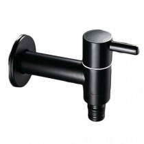 Black Washing Machine Faucet Modern Style Kitchen Faucet Wall Mounted Basin Tap Brass Single Cold Water Tap G 1/2"