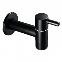 Black Mop Pool Faucet Kitchen Faucet Modern Style Wall Mounted Brass Single Cold Water Tap Laundry Bathroom Garden