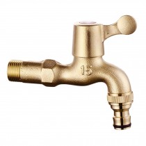 Antique Lengthen Mop Pool Faucet Car Washing Connection Garden Faucet Wall Mounted Brass Single Cold Water Tap