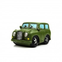 Creative Gifts Resinous Small Ornaments Vintage Car Model(Army green 6.5cm)