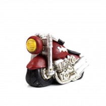 Creative Gifts Resinous Small Ornaments Vintage Motorcycle Model(Red 6.5cm)