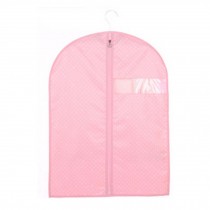 Dust Proof Reusable Garment Suit Bag Clothes Zipped Fashion Storage Bag PINK