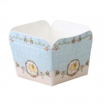 50 Pcs Paper Baking Cup Heat-Resistant Square Cupcake&Muffin Cup - Blue Elephant